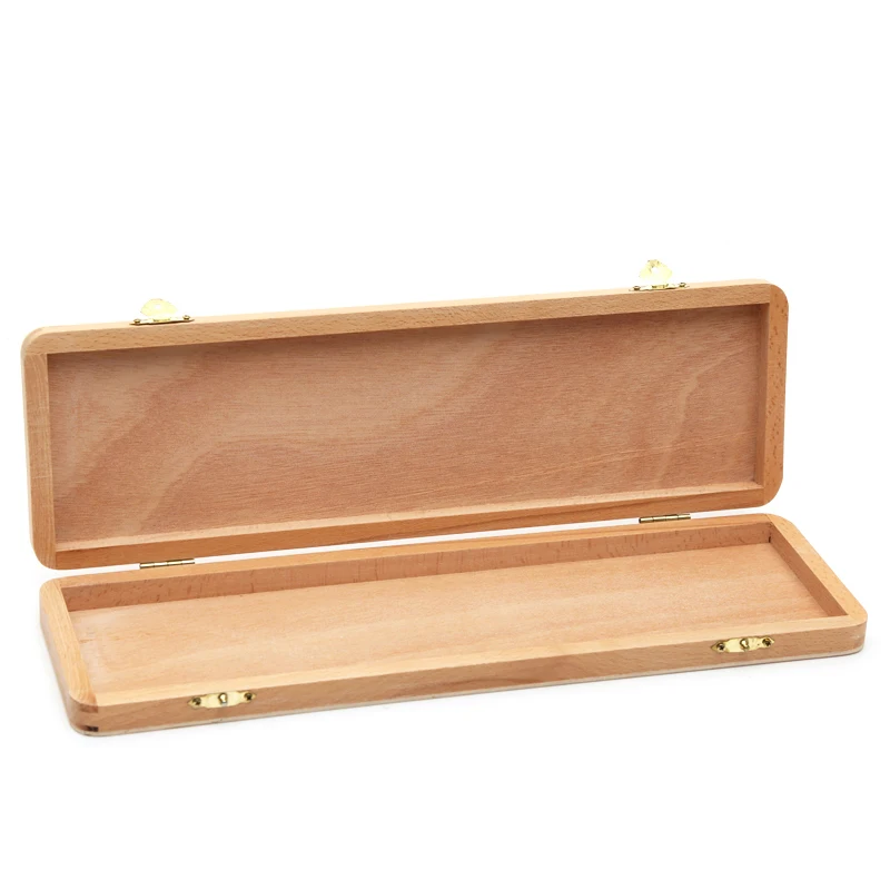 Wooden Dye Pencil Case School Art Supplies Stationery Gift Pencil Box