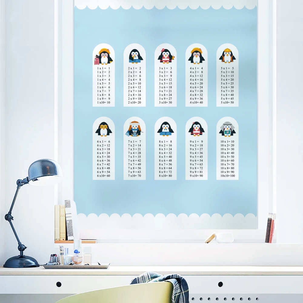 

Free Customized Stained Static Cling Window Film Frosted Privacy Glass Sticker Home Decor Digital print BLT1683 Penguin