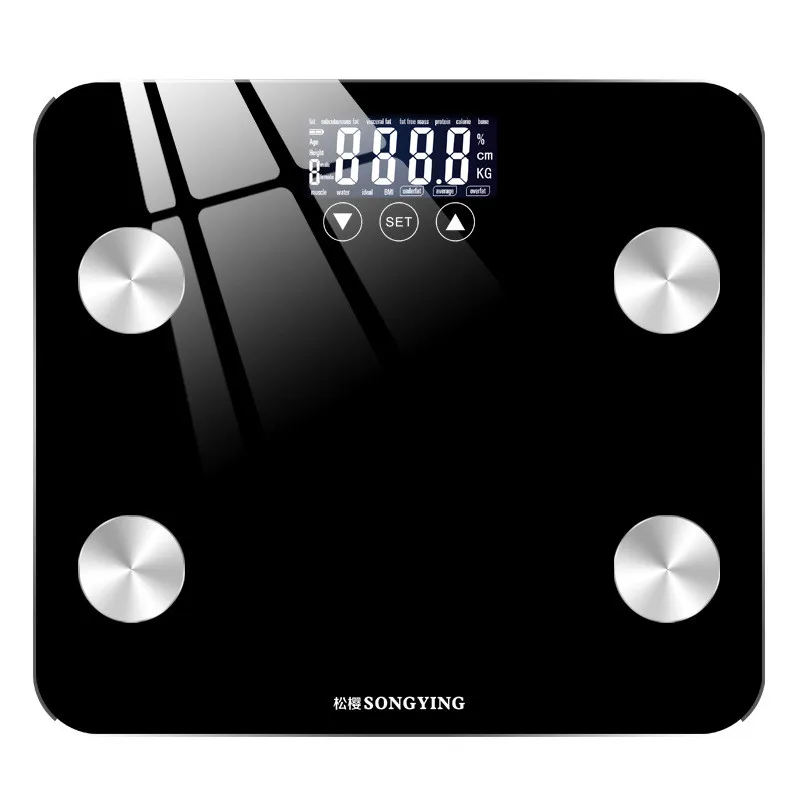Умные весы для жировых отложений, с научным ЖК-дисплеем, электронные весы BMI, весы для взвешивания, бариатрические напольные весы, весы для ванной, 180 кг - Цвет: 02