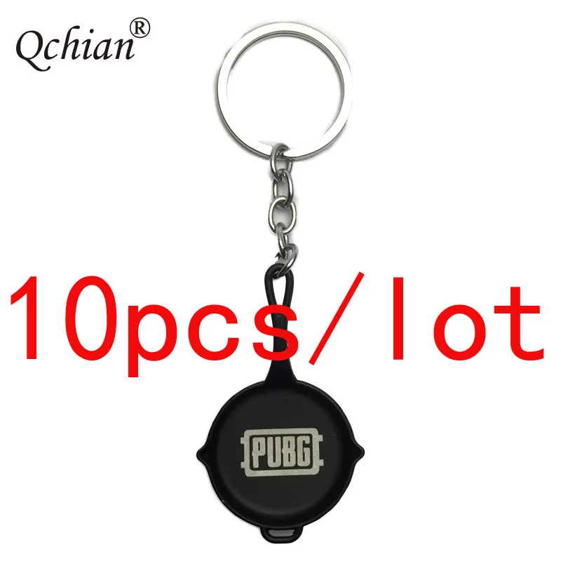 

10pcs/lot PUBG Universal Pan Level 3 Defense Game Keychain Chicken Enthusiasm cosplay Decoration Pendant Jewelry Gift