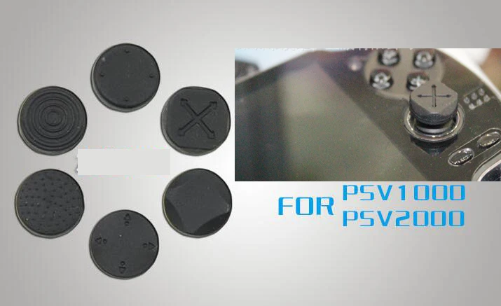 

6pcs Protective Button Pad Kit Silicone Grip Analog D-Pad Joystick Cap Cover Protective For Sony PS Vita PSV Console 1000 / 2000