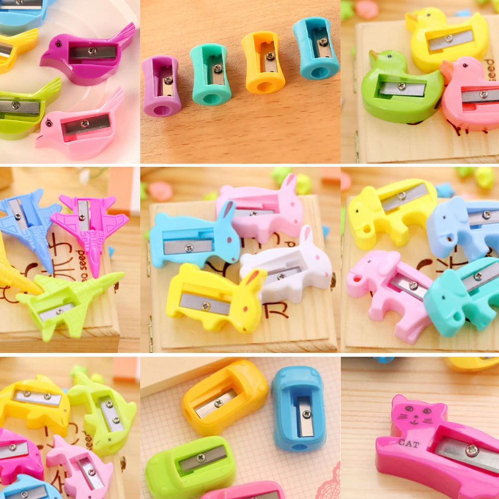 NEW super cheap Mini Cartoon Pencil Sharpener Desktop Stationery Children Roll Mill Japan office
