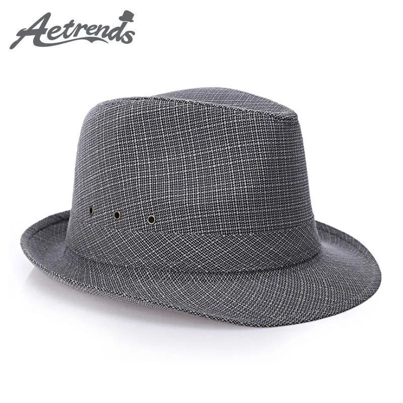 [AETRENDS] Англия Ретро Нежные Мужские фетровые шляпы Топ Джаз для мужчин Панама кепки Z-5369