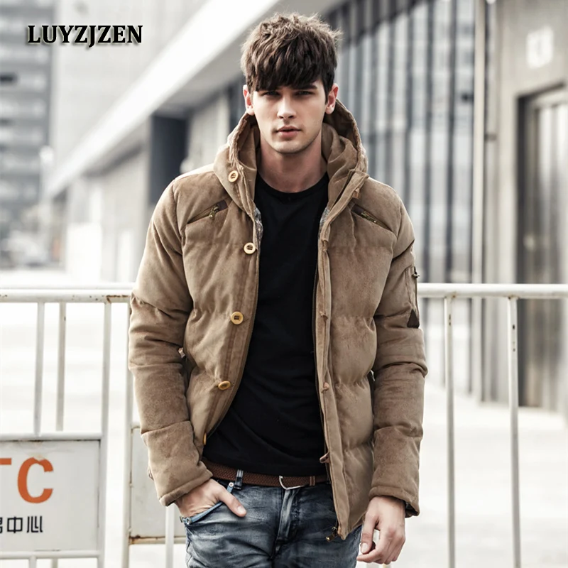 

Winter Jacket Parkas Men Casual Hooded Men's Solid Cotton Jackets 2017 Male Brand New Design Corduroy Clothing High Quality D01