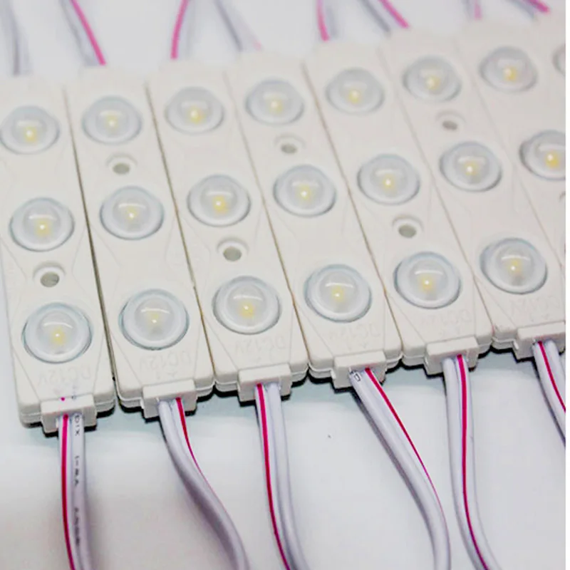 LED Modules Rohs 20PCS/LOT 12V Waterproof IP65 1.5W 3leds/pcs LED Module Lighting For Sign Advertisement Signboard Backlight