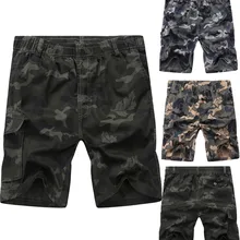 Новые шорты Для мужчин лето на открытом воздухе Повседневное свободные камуфляж лоскутное Комбинезоны Шорты Брюки Костюмы Spodenki Meskie шорты мужские