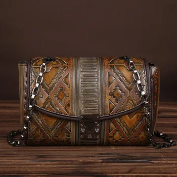 

New retro women shoulder messenger bag simple ladies hand-colored mini bags