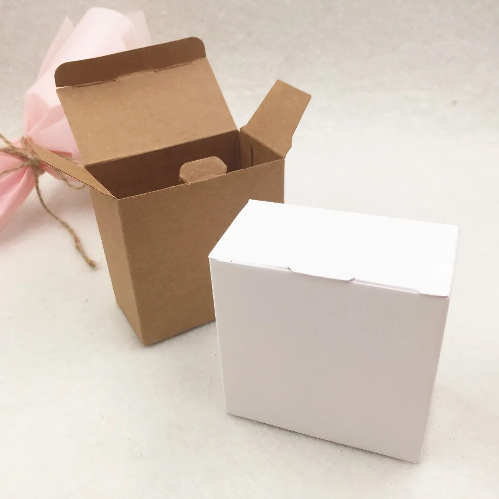 12 pcs 6.5*3.5*6.5cm Kraft paper gift packaging box soap Jewelry Candy package packing DIY mini | Украшения и аксессуары