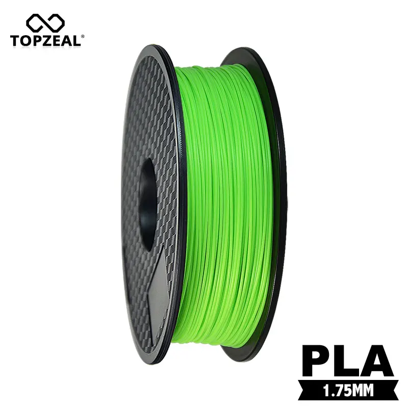 TOPZEAL Fluo Зеленый 3D принтер PLA нить 1 75 мм 1кг для натуральных материалов