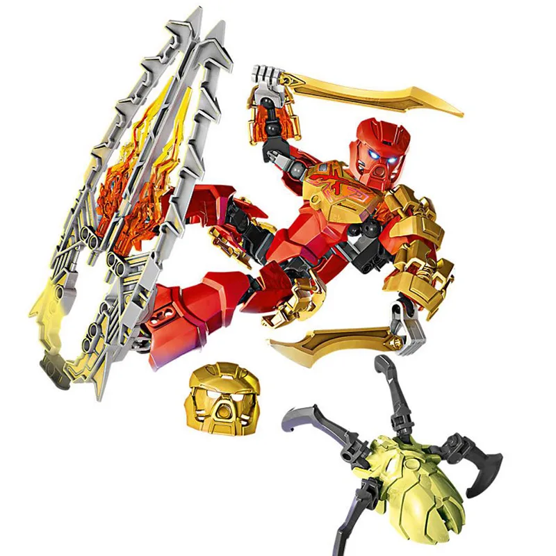 

XSZ 708-3 BionicleMask of Light 70787 Children's Onua Master Of Frie Bionicle Building Block Compatible With Legoings Bionicle