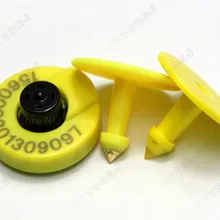 200 шт животных RFID Ушные бирки с EM4100, LF управления животными RFID бирки, RFID Ушные бирки животных для кошачьих коров Sheeps
