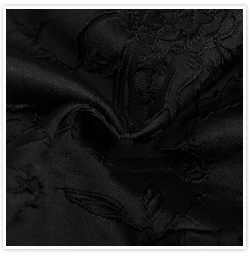 Красный черный 3D Цветочный Жаккард парча ткань для платья пальто костюмы Лоскутная Ткань telas tecidos tissu текстиль SP3859