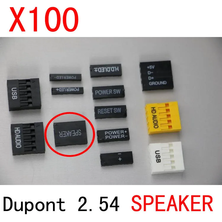 100 шт. 4 контактный разъем dupont 2 54 для надписи динамик TJC8 с шагом мм сменный Molex|connector