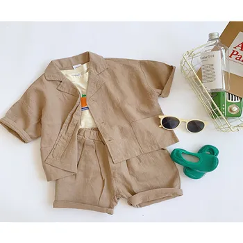 

Summer Boy Baby Fashion Apparel Set 2 Piece Set Children's Cotton Short Sleeve Shirt and Shorts