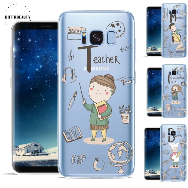 Best Price New Lovely Doctor Teacher Occupation Chef DIFFRBEAUTY Transparent Silicone Phone Shell Case For Samsung GALAXY S8 S7 S6 S8 Plus
