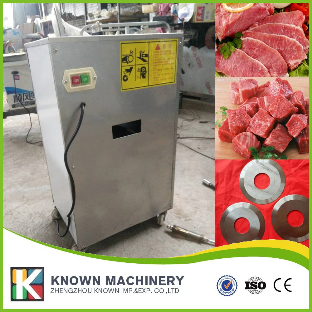 220V automatic meat cutting machine for meat slices, strips and cubes