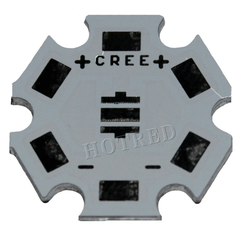 50 шт./лот Cree XPE XP-E/XTE XT-E/XPG XP-G 3535 светодиодный PCB алюминиевая плата 20 мм 16 мм 14 мм 12 мм 8 мм для DIY светодиодный светильник