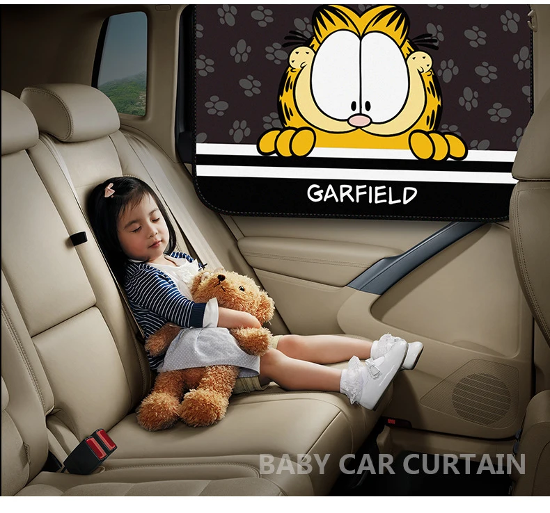 Capa para Janela de Carro com Desenho Cortina para Janela de Carro Universal para Janela Modelo Kawaii Magnético Para-sol Cortina Lateral 1 Peça 4 Toldos p/ janela lateral