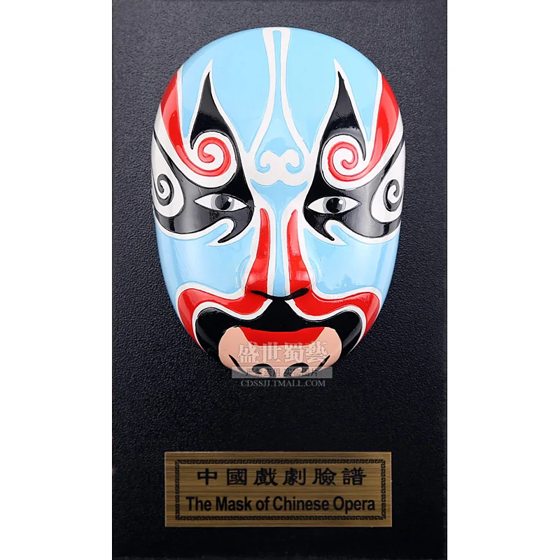 

15cm Height Peking Opera Mask Maofen Table Wall Decoration Folk Handicraft Furnishing Articles Chinoiserie Gifts