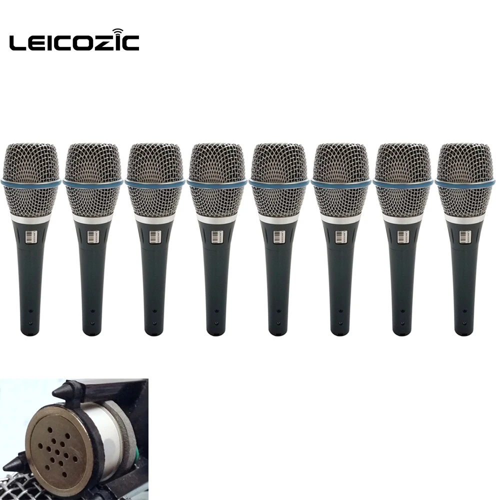 

Leicozic 8Pcs LE87A 87A Condenser Microphone Professional Microphone Super-Cardioid Handheld mikrofon microfon vocal microfone
