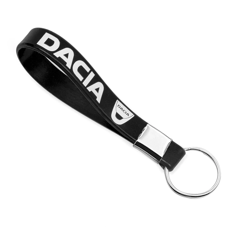 Автомобильный стикер, светящаяся силиконовая эмблема, значок, автомобильный брелок, брелок для Dacia Duster Logan Sandero Lodgy, аксессуары для стайлинга автомобилей - Название цвета: Black White