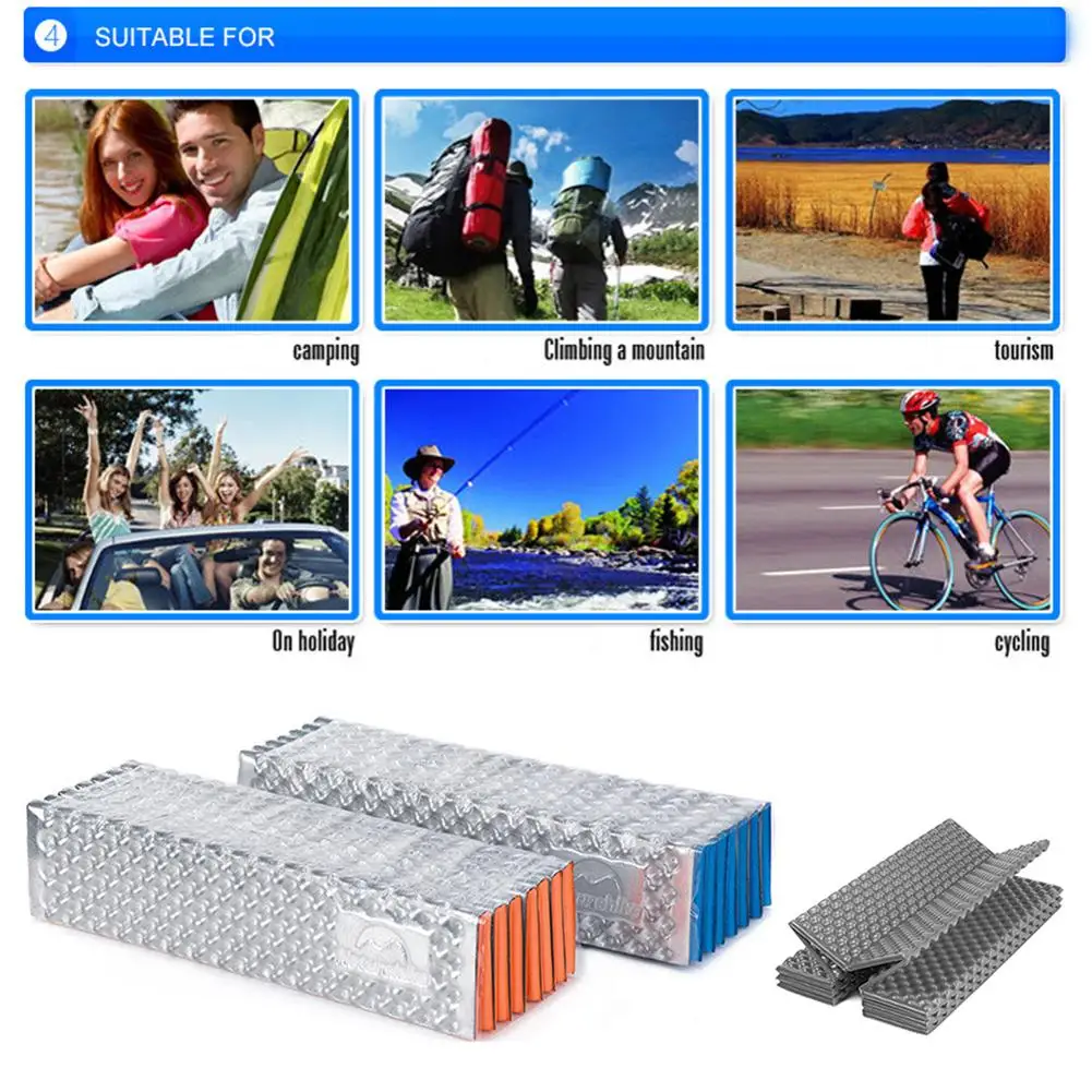 

Egg Slot Folding Aluminum Film Moisture-Proof Mat Thickened Ultralight Outdoor Tent Egg Nest Moisture-Proof Pad For Camping