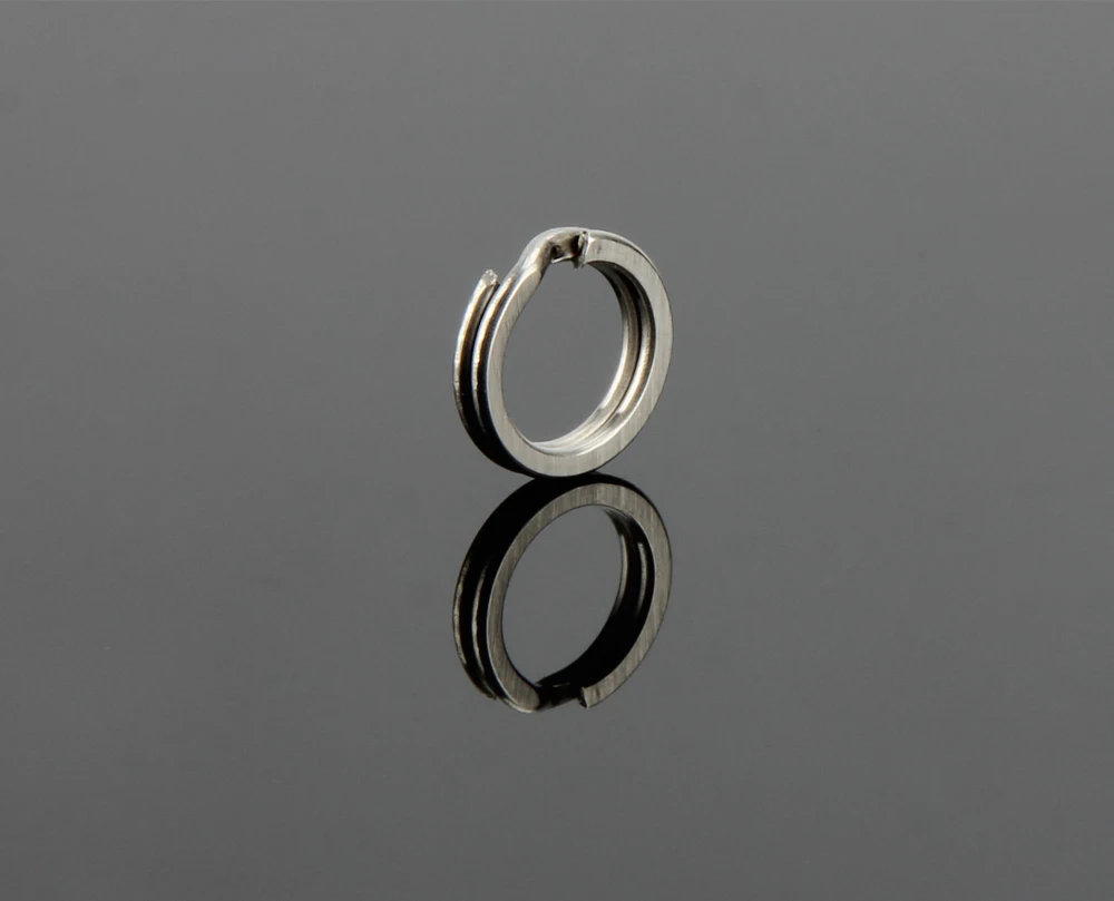 100pcs Flat Split Double Rings Fishing Connector Accessories 3mm 5mm Heavy Dual Ring Chain Connector Fishing Lure Hook  (4)