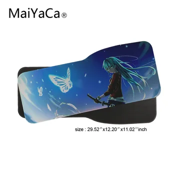 

MaiYaCa Cute Anime girl Hatsune Miku Mouse pad gamer gaming Notbook computer mousepad gaming mouse mats 31x75 cm 0.2cm