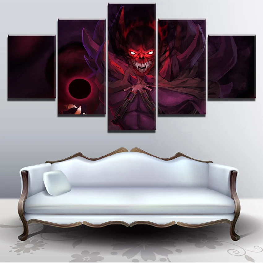  Canvas Printed Wall Art 5 Panel DotA 2 Shadow Demon Pictures Home Decor Game Poster Canvas Painting