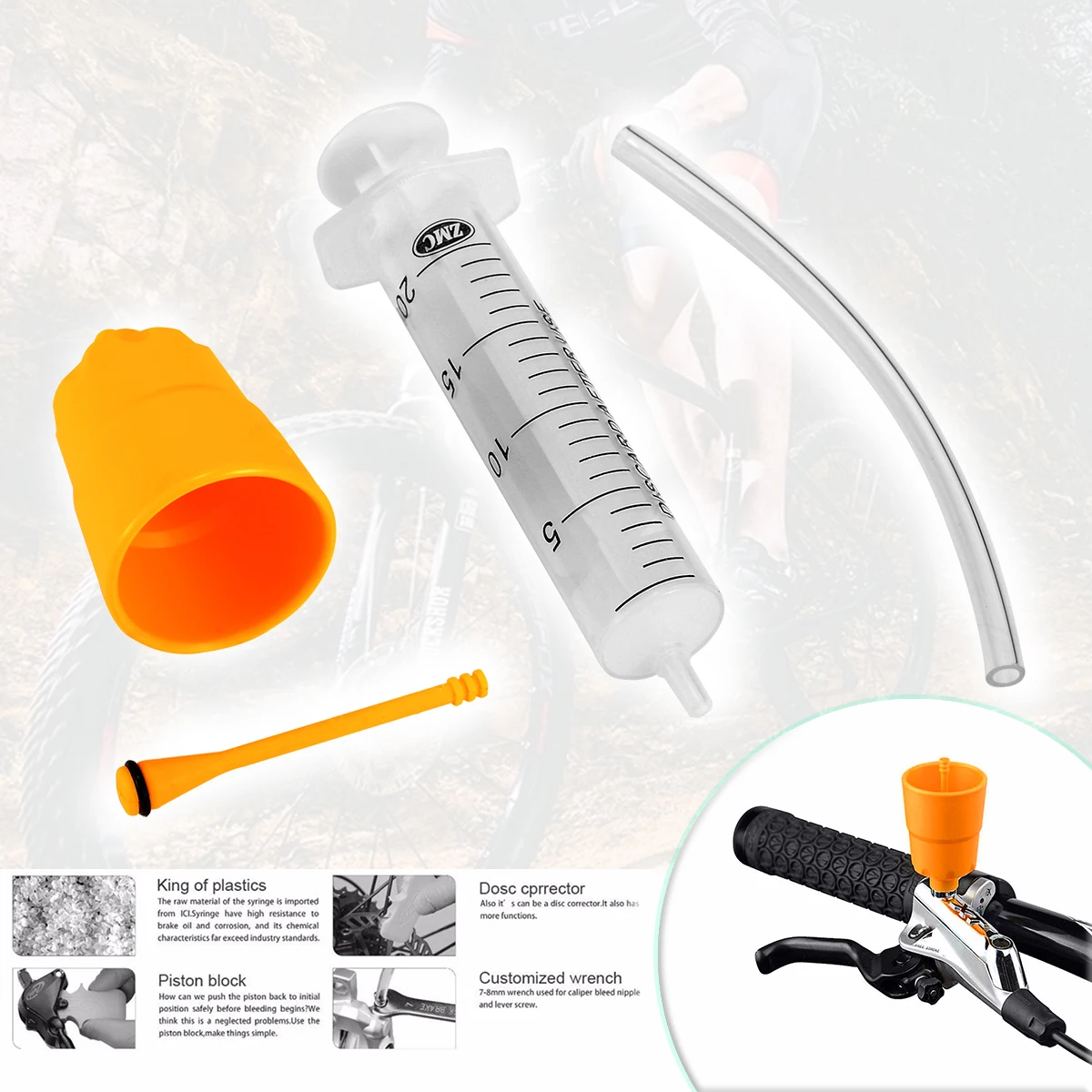 1Pcs NEW Bicycle Oil Brake Change Tools Kit Funnel Set For Mountain Bike Road Bicycle Repair Tool