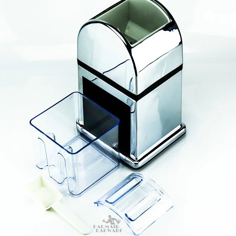 Ручная машина для дробления льда со стильным зеркальным покрытием-включает в себя лоток для льда и инструменты для черпака