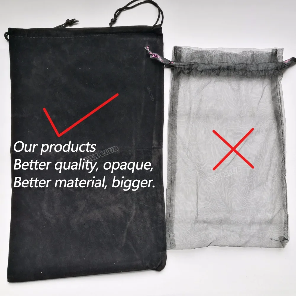 23*37cm Flannel Drawstring Storage Bag For Adult Sex Toys Vibrator Dildo Anal Butt Plug etc.