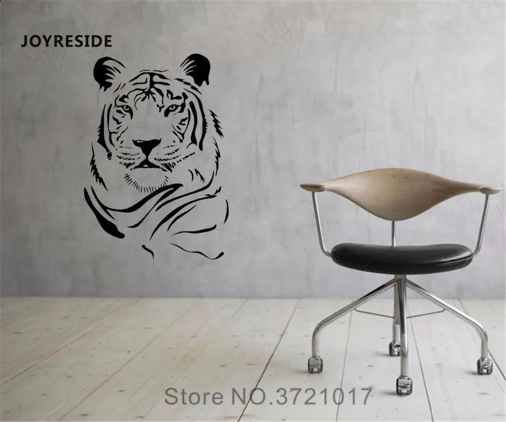 

JOYRESIDE Tiger Wall Cat Predator Animal Decal Vinyl Sticker Decor Design Home Bedroom Living Room Interior Dorm Art Murals A273