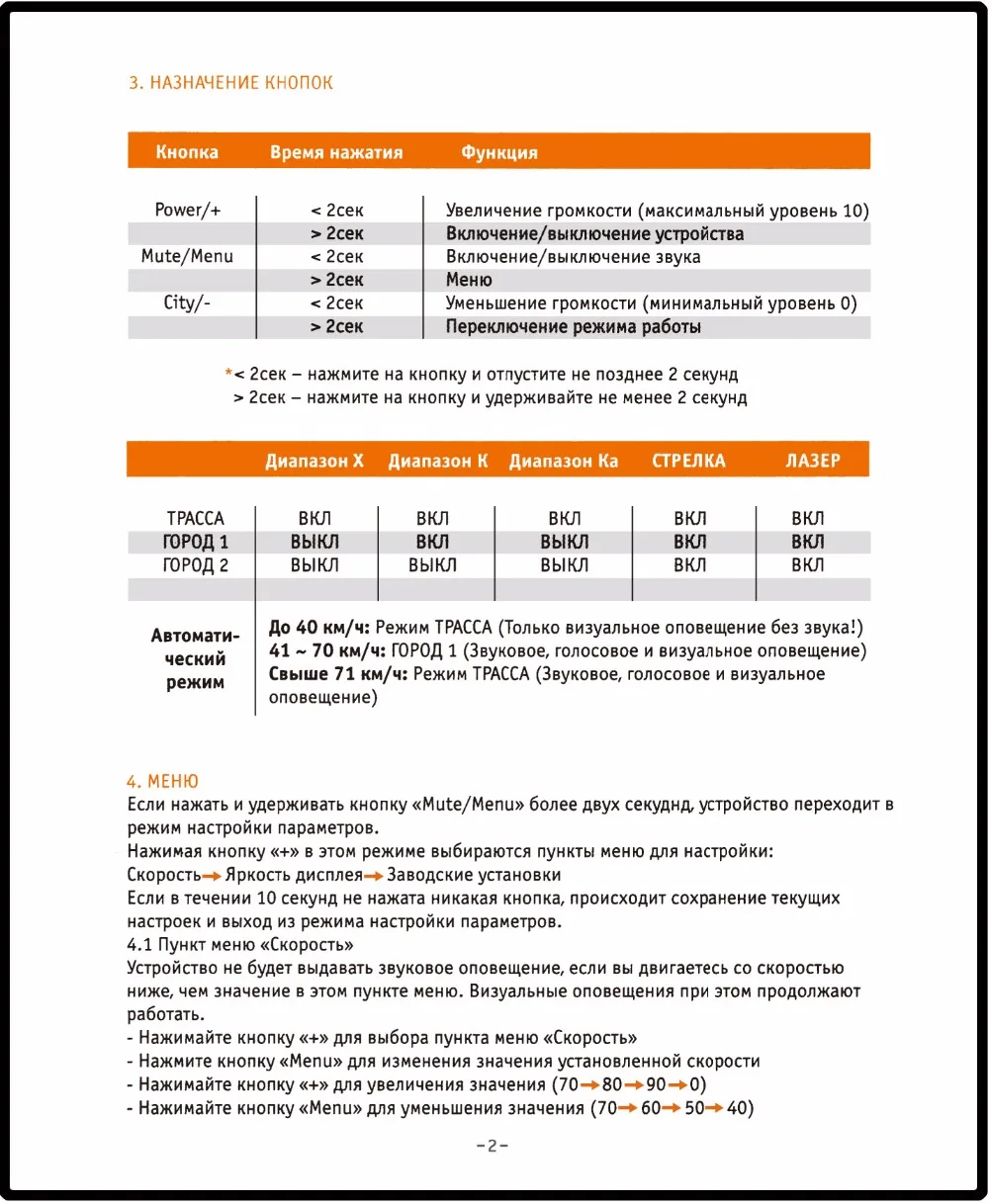 Руководство антирадара karadar 820