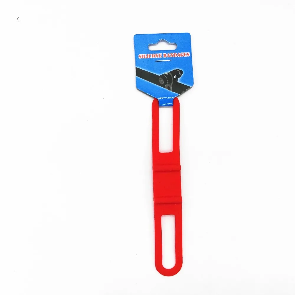 Top 1pcs Bicycle Cycling Silicone Elastic Strap Bandage light lamp Mount Holder Free Shipping 3