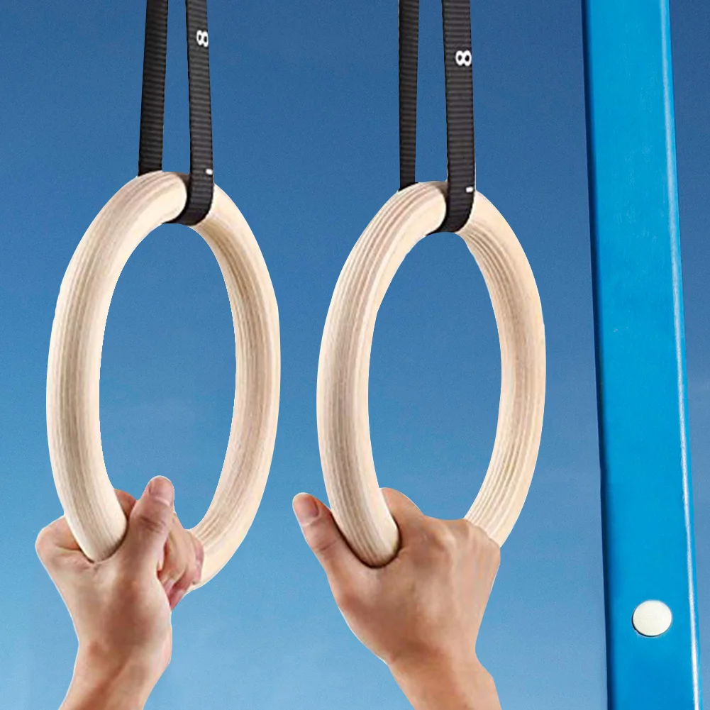 Березовые фитнес-Кольца гимнастические тренировочные кольца 28 мм 32 мм(подъемная веревка в комплект не входит