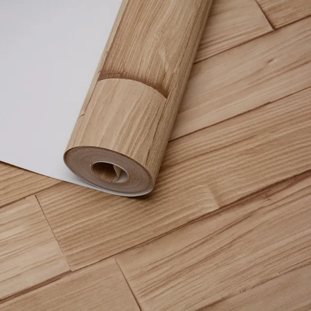 Modern 3D wood grain PVC embossed wallpaper solid wood board pattern 3d