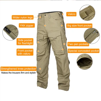FREE SOLDIER outdoor sports tactical military men's pant four seasons multi-pocket YKK zipper for camping riding hiking trousers 3