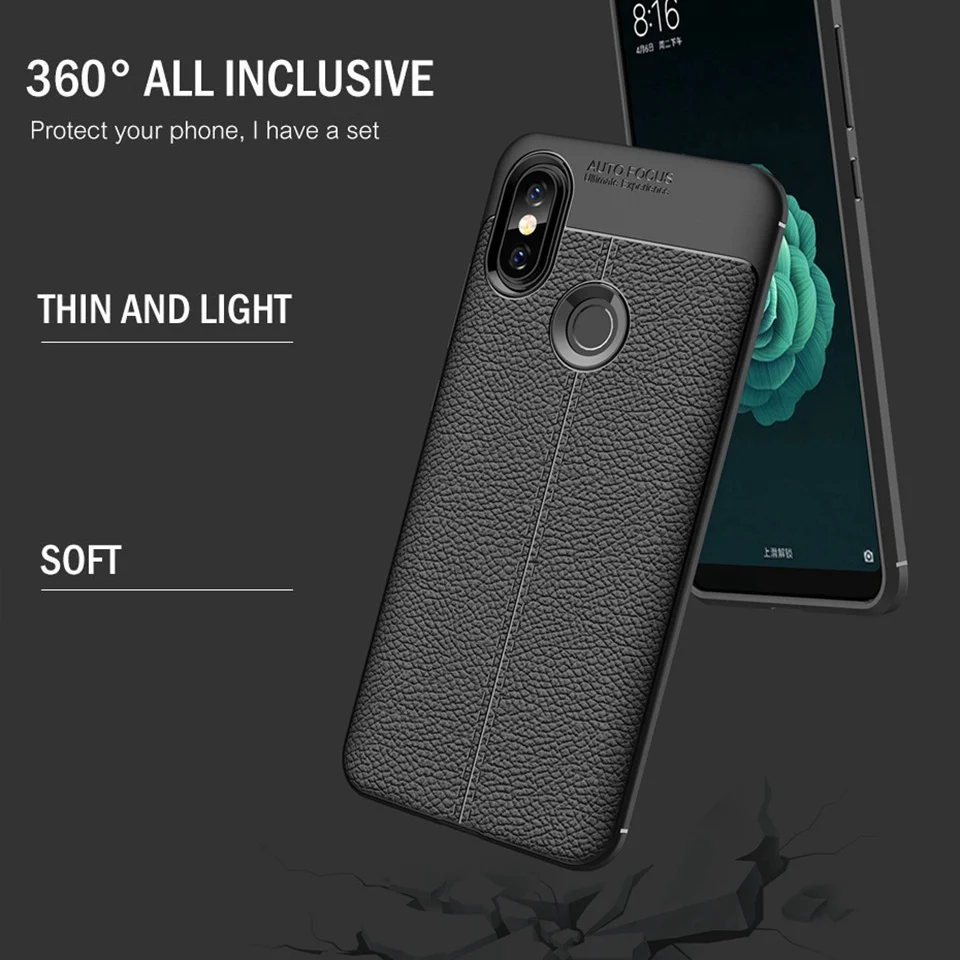 Xiomi Case For Xiaomi Mi A2 6X Litchi Leather Luxury Cover For Xiaomi Redmi Note 5 Plus 5A 6 6A Pro 4A 4X 5A Mi 8 SE A1 A2 Coque (8)
