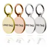 MaiLun 50pcs 10mm Laser Engraved Tag Custom Logo Tags Stainless Steel Engravable Charms Necklace Tags Jewelry Making Accessories