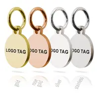 MaiLun 50pcs 10mm Laser Engraved Tag Custom Logo Tags Stainless Steel Engravable Charms Necklace Tags Jewelry Making Accessories