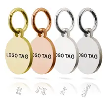 MYLONGINGCHARM 50 шт. бирки с логотипом на заказ из нержавеющей стали с гравировкой амулеты 10 мм сталь серебро золото цвета Круглый Круг Ожерелье Бирки