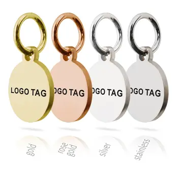 MaiLun 50pcs 10mm Laser Engraved Tag Custom Logo Tags Stainless Steel Engravable Charms Necklace Tags Jewelry Making Accessories 1