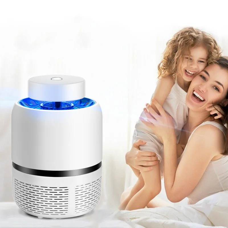 USB Powered LED Light Photocatalyst Electric Mosquito Killer Lamp Chemical-Free No Radiation Indoor Bug Zapper