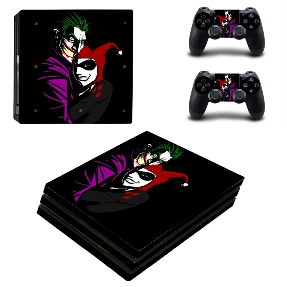 Наклейки DC Joker and Harley Quinn PS4 Pro для консоли Sony PlayStation 4 и контроллеров Pro|stickers for|stickers for