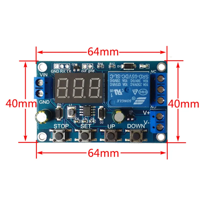 DC 6-40V Battery Charger Module Discharger Board Undervoltage ...
