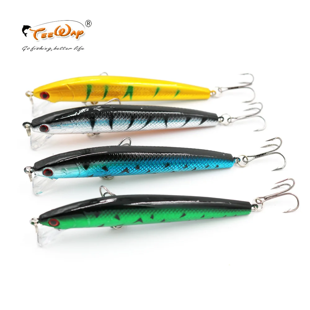 TEEWAY Best Quality Fishing Wobbler 9g10cm Suspend Minnow Pike Bass Fishing Lure With 6# Owner Hook Peche Isca Artificial Lure