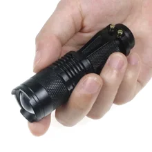 3-Mode 2000 Lumens Small Flashlight Handy Zoom Torch Use AA/14500 Battery Quality Waterproof Mini Q5 Portable Pocket Penlight