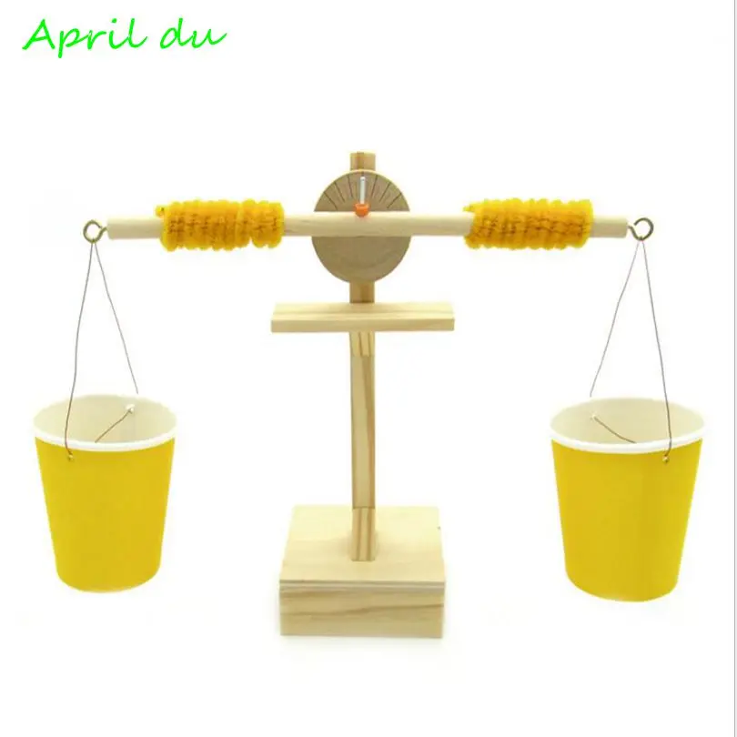 

April Du DIY Wooden Balance Model Kit Science Experiment Invention Assembly Materials Toys Children Learning Education Toy,1set
