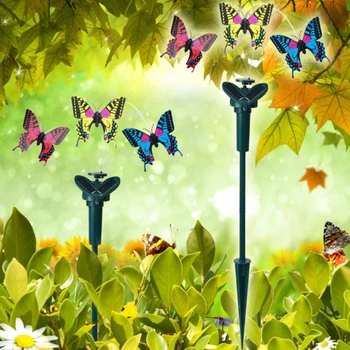 

1pcs Solar Power Vibration Dancing Fly Fluttering Birds For Garden Yard Decorative Stake Flying Fluttering Decoration toy